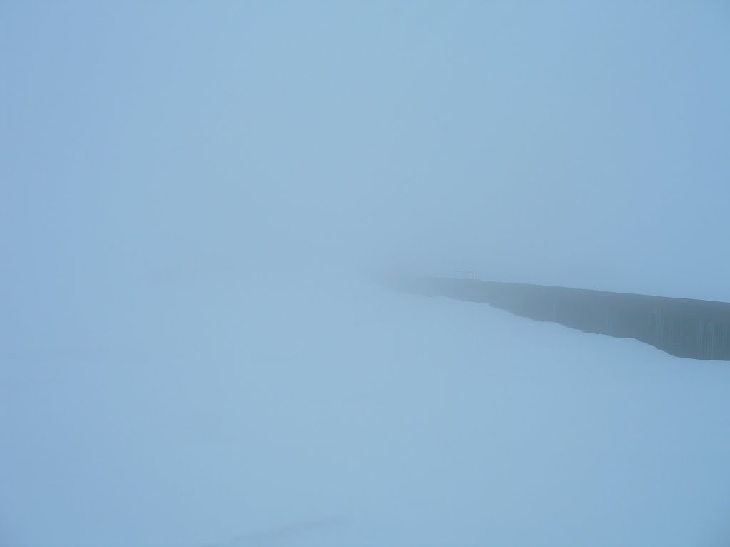 Cable corridor in blizzard, Norilsk Vega MS